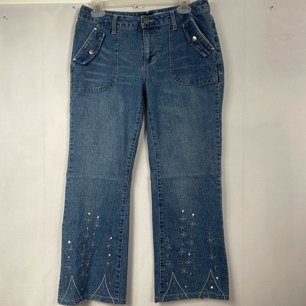 VTG Jazzie Boho Jeans 9/10 Blue Crop Casual Cottage Feminine Hippie Coastal